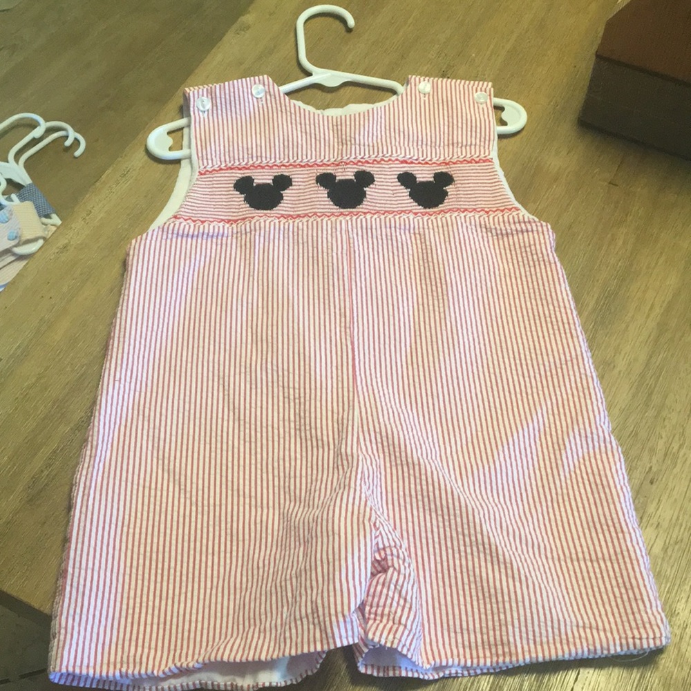 Adorable Mickey Mouse boys smocked jumper!!